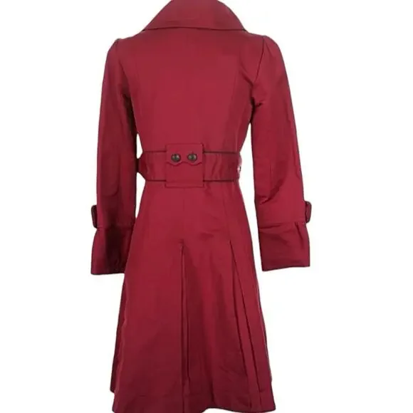 Soia & Kyo Trench Coat Women’s Size Small Winter Fall City Career Office Read - Picture 2 of 13